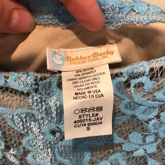 Rubber ducky blue lace mermaid two piece dress - Picture 7 of 11